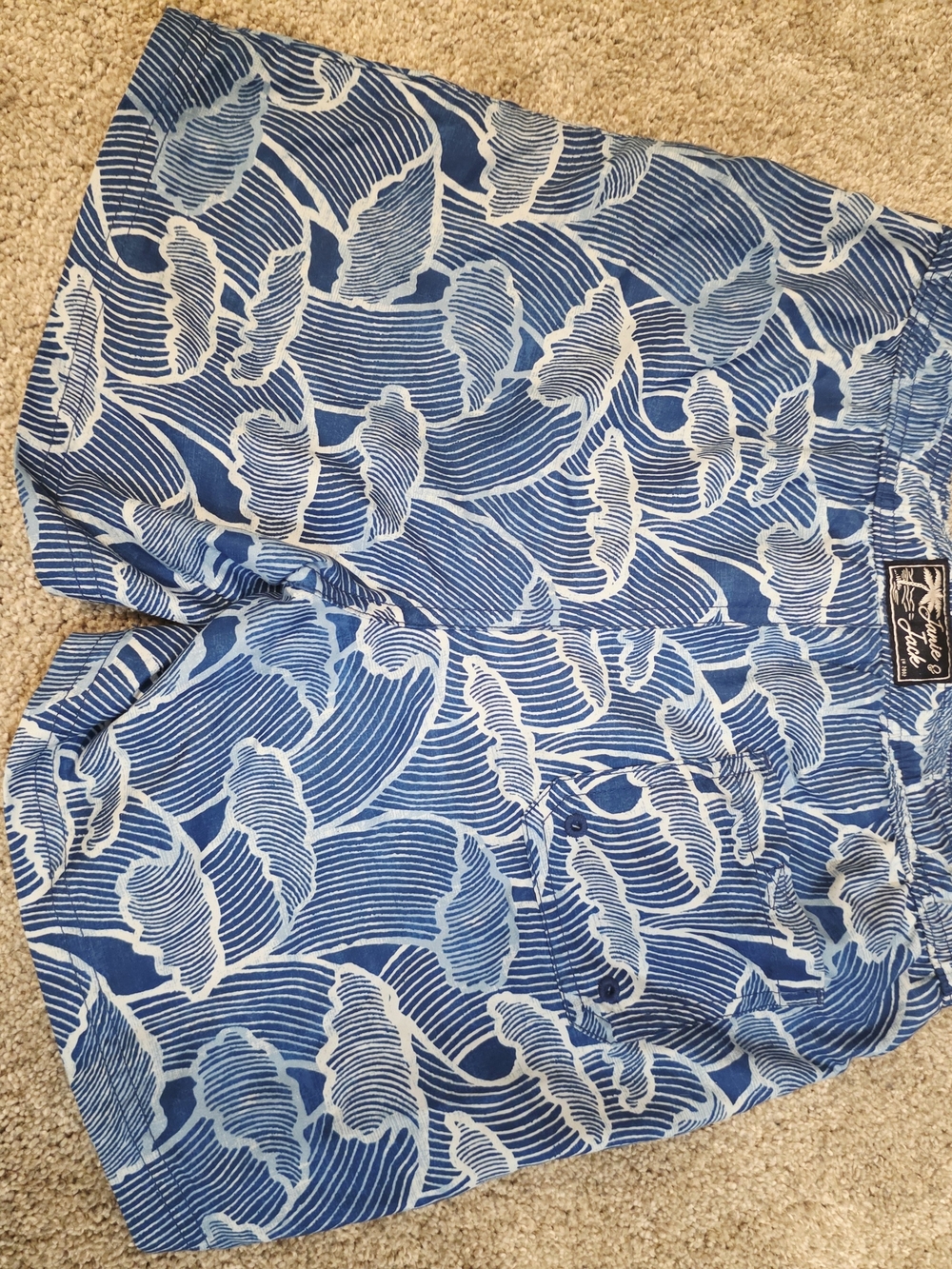 Boys Blue Wave Swim Trunks Size 10